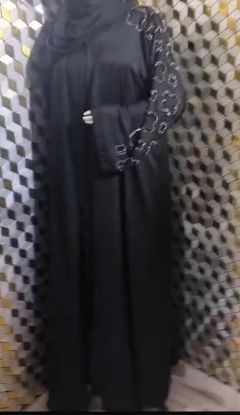 Picture of Black Abaya with Embroidered Sleeves